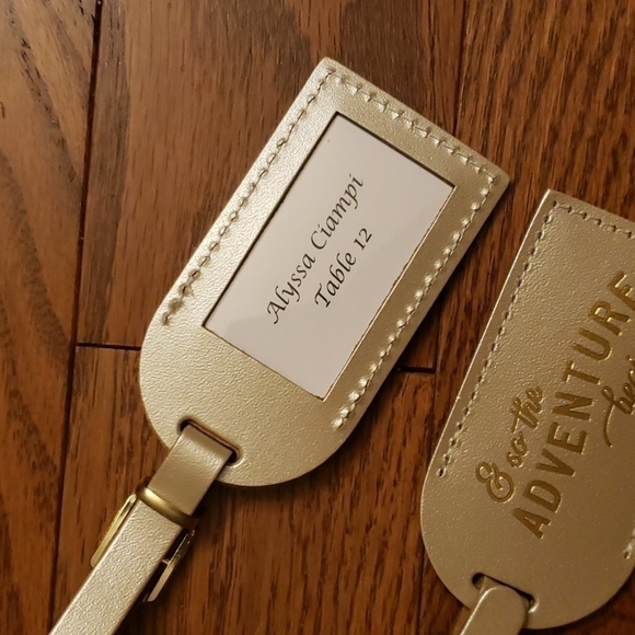 E so the ADVENTURE begins luggage tag set of 2 - Picture 2 of 6
